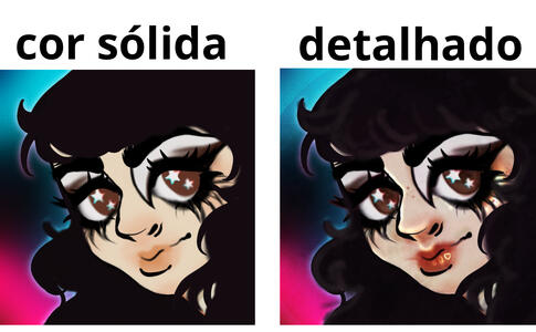 flat vs shaded